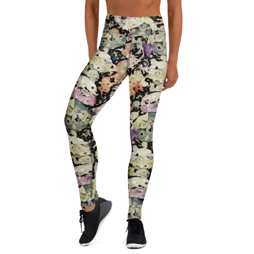 Dream Frog Parade on a Yoga Leggings