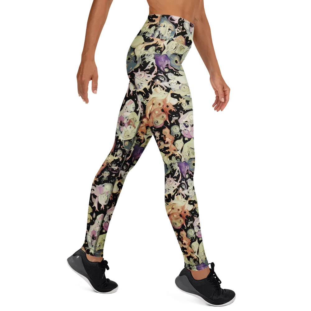 Dream Frog Parade on Yoga Leggings — Right