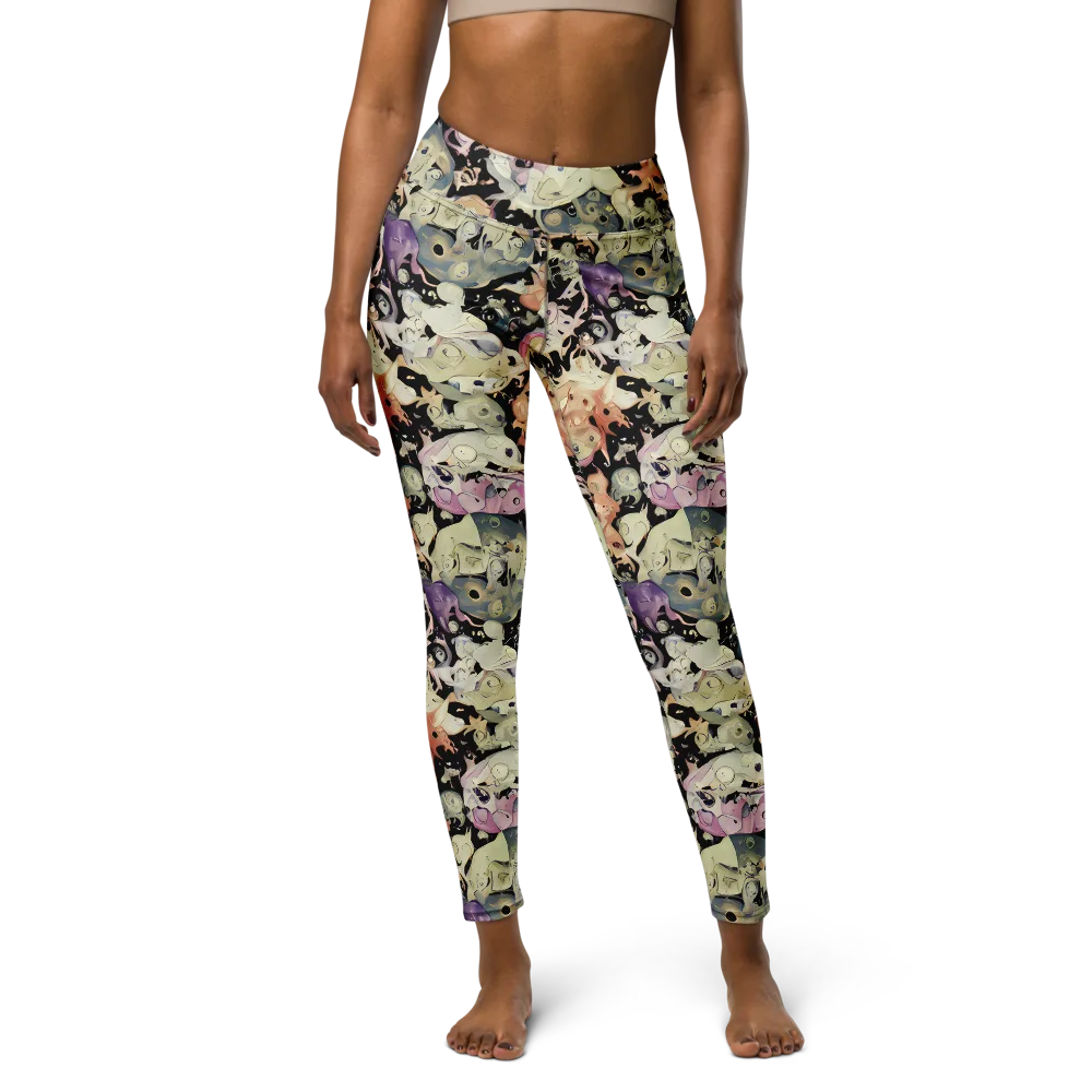 Dream Frog Parade on Yoga Leggings — Front