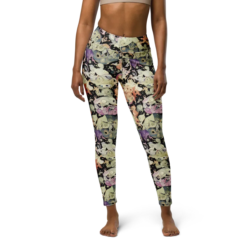 Dream Frog Parade on Yoga Leggings — Front