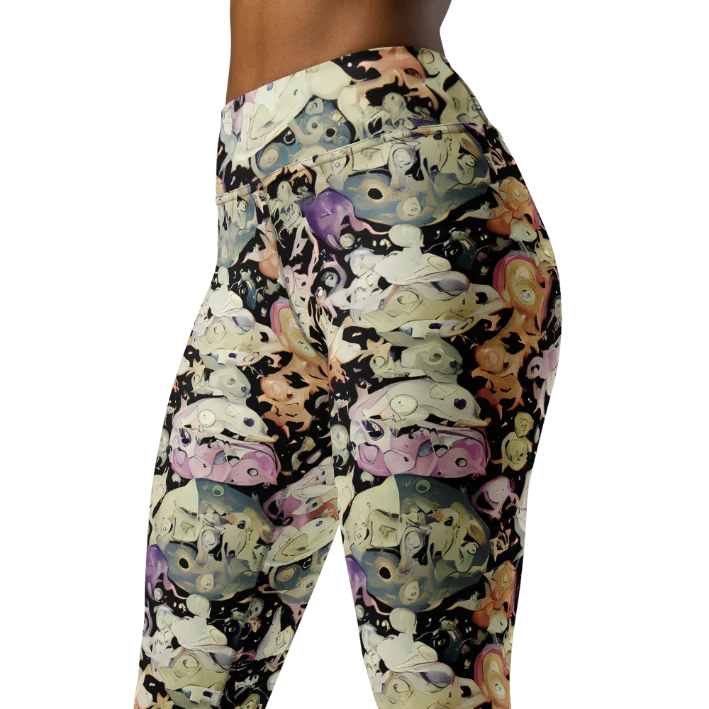 Dream Frog Parade on Yoga Leggings — Left Front
