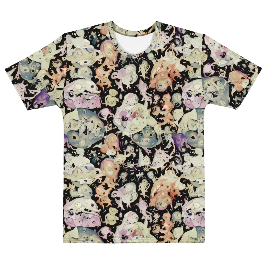 Dream Frog Parade on Men's Cotton Crew Neck T-Shirt — Front