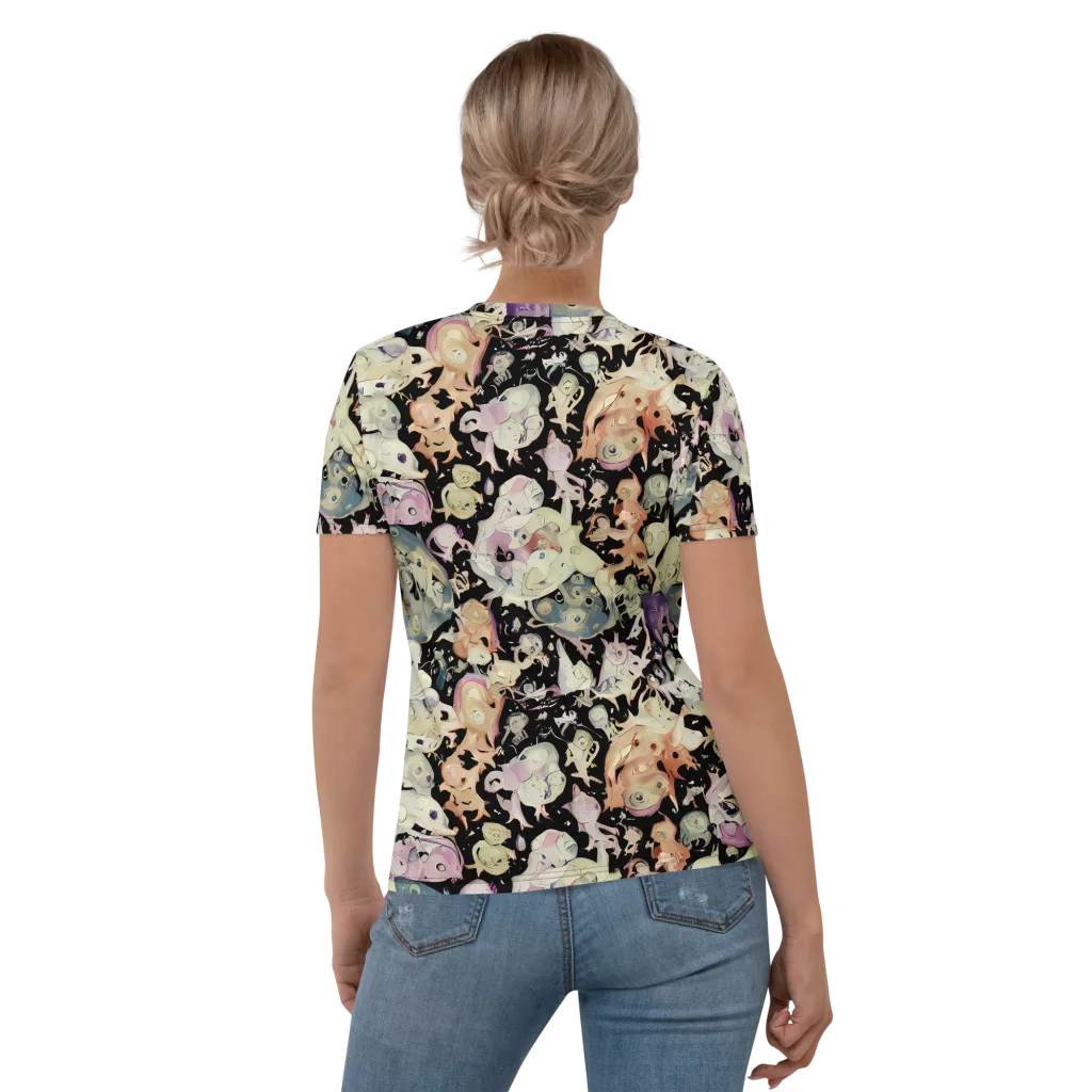 Dream Frog Parade on Women's Crew Neck T-Shirt — Back