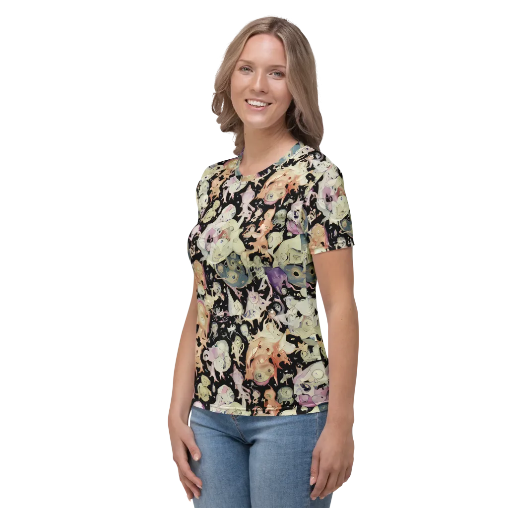 Dream Frog Parade on Women's Crew Neck T-Shirt — Left