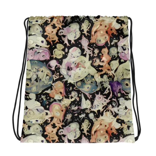 Dream Frog Parade on a Drawstring Bag
