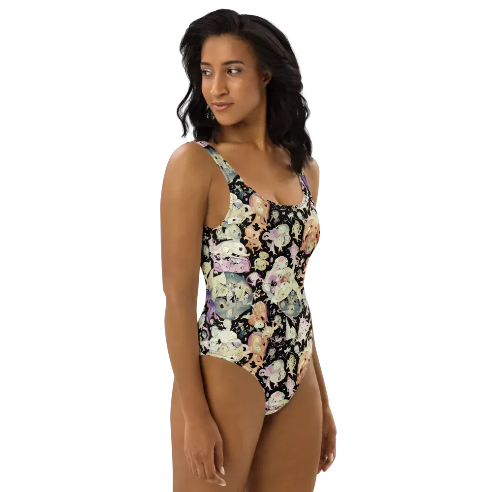 Dream Frog Parade on One-Piece Swimsuit — Right