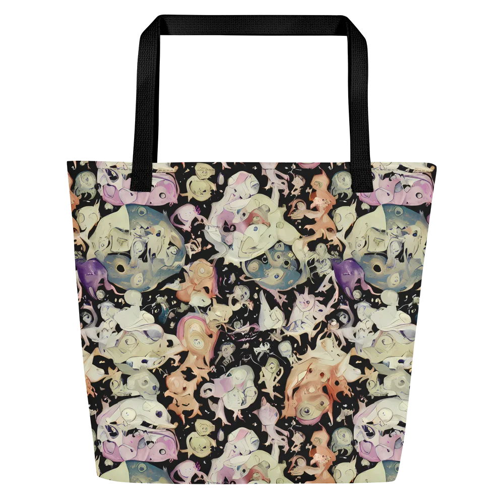 Dream Frog Parade on Large Tote Bag W/ Pocket — Front