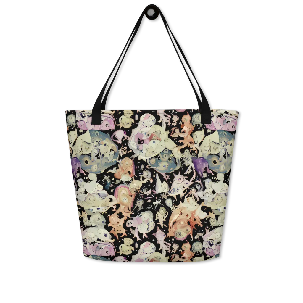 Dream Frog Parade on Large Tote Bag W/ Pocket — Front
