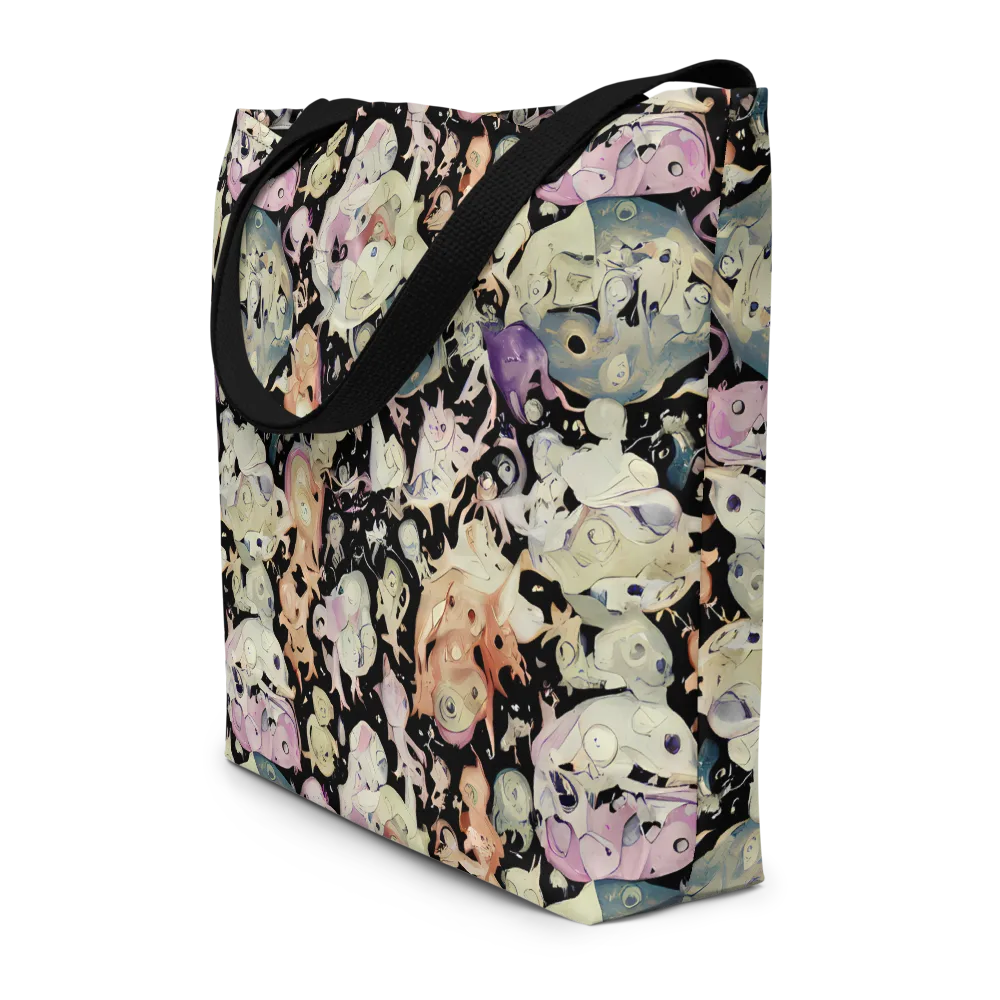 Dream Frog Parade on Large Tote Bag W/ Pocket — Front