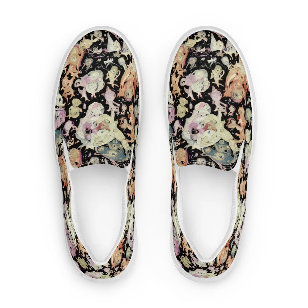 Dream Frog Parade on Women's Slip-On Canvas Shoes — Front