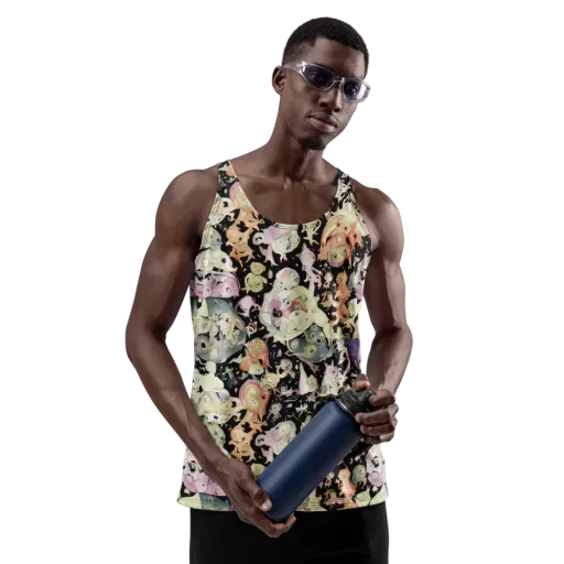 Dream Frog Parade on a Men's Tank Top