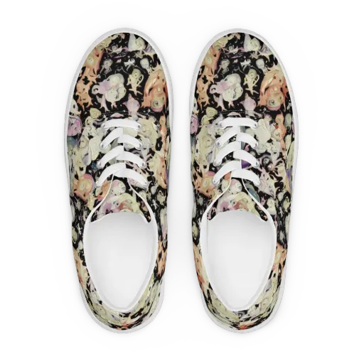 Dream Frog Parade on a Men's Lace-Up Canvas Shoes