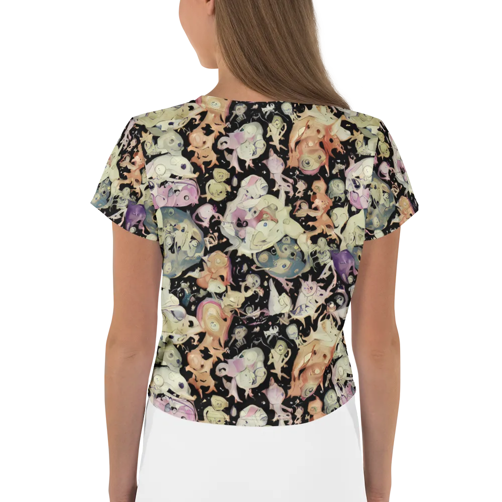 Dream Frog Parade on Crop Tee — Back