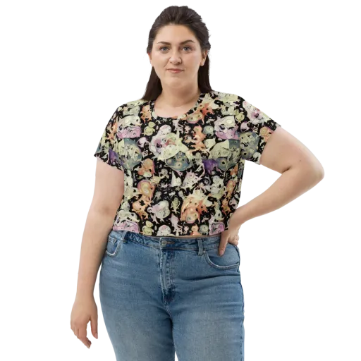 Dream Frog Parade on a Crop Tee
