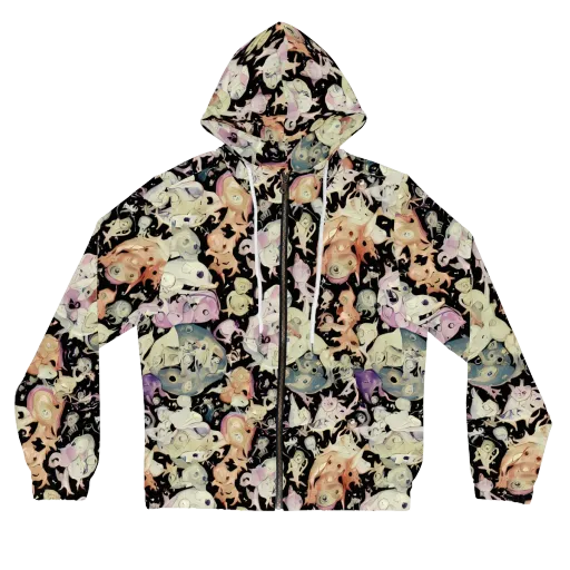 Dream Frog Parade on a Women's Full-Zip Hoodie