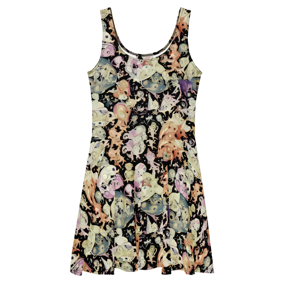 Dream Frog Parade on Skater Dress — Front