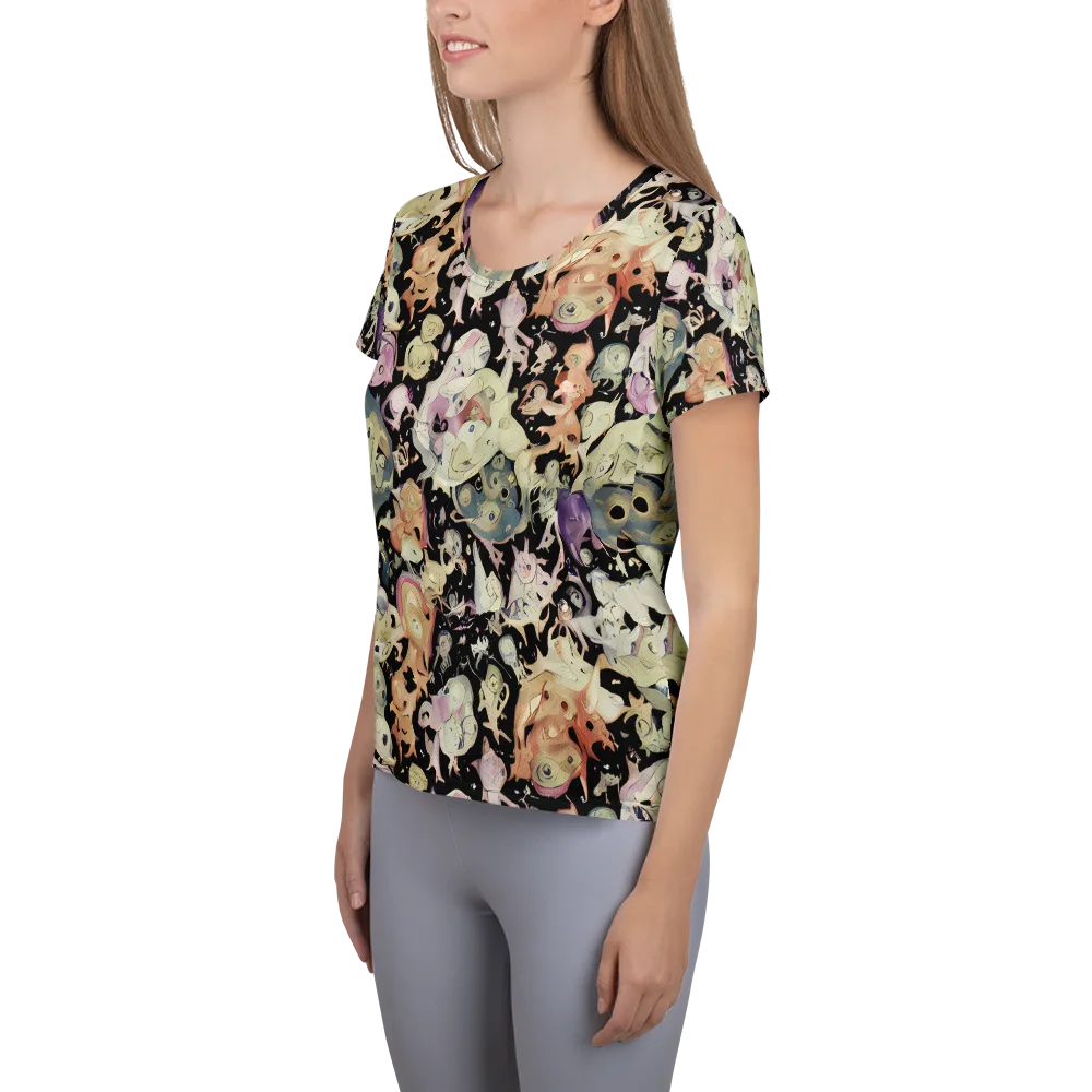 Dream Frog Parade on Women's Athletic T-Shirt — Left