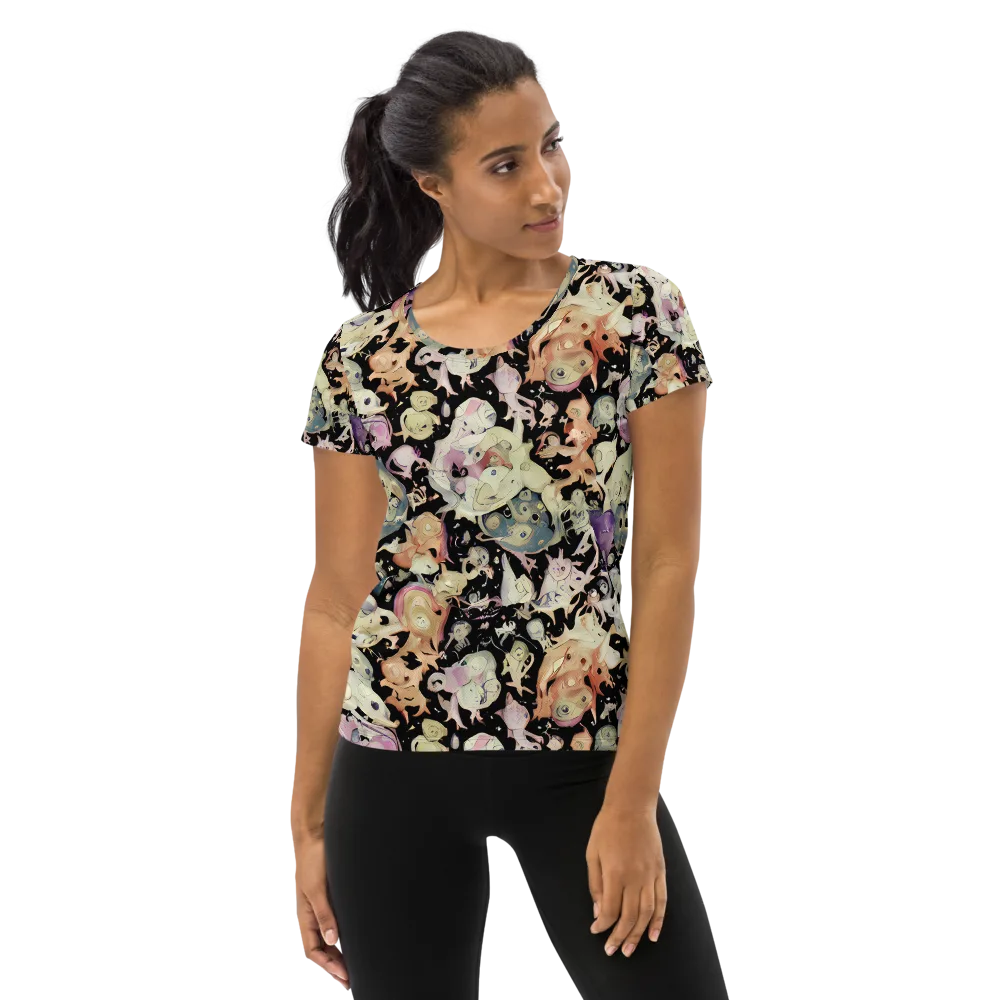 Dream Frog Parade on Women's Athletic T-Shirt — Front