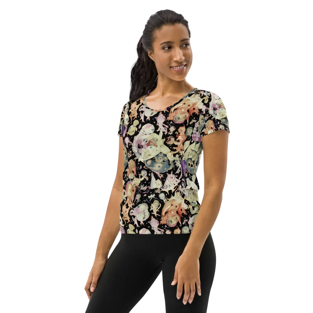 Dream Frog Parade on Women's Athletic T-Shirt — Left