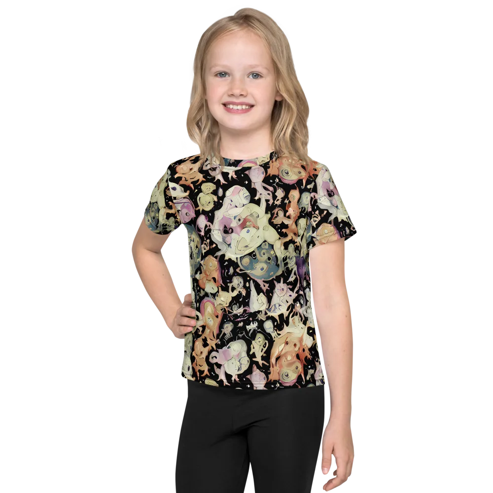 Dream Frog Parade on Kids Crew Neck T-Shirt — Front