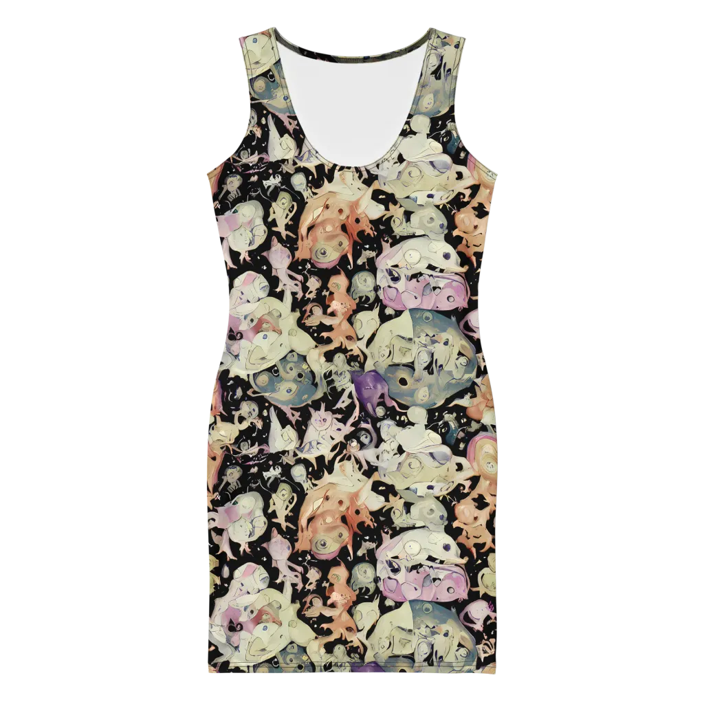 Dream Frog Parade on Bodycon Dress — Front