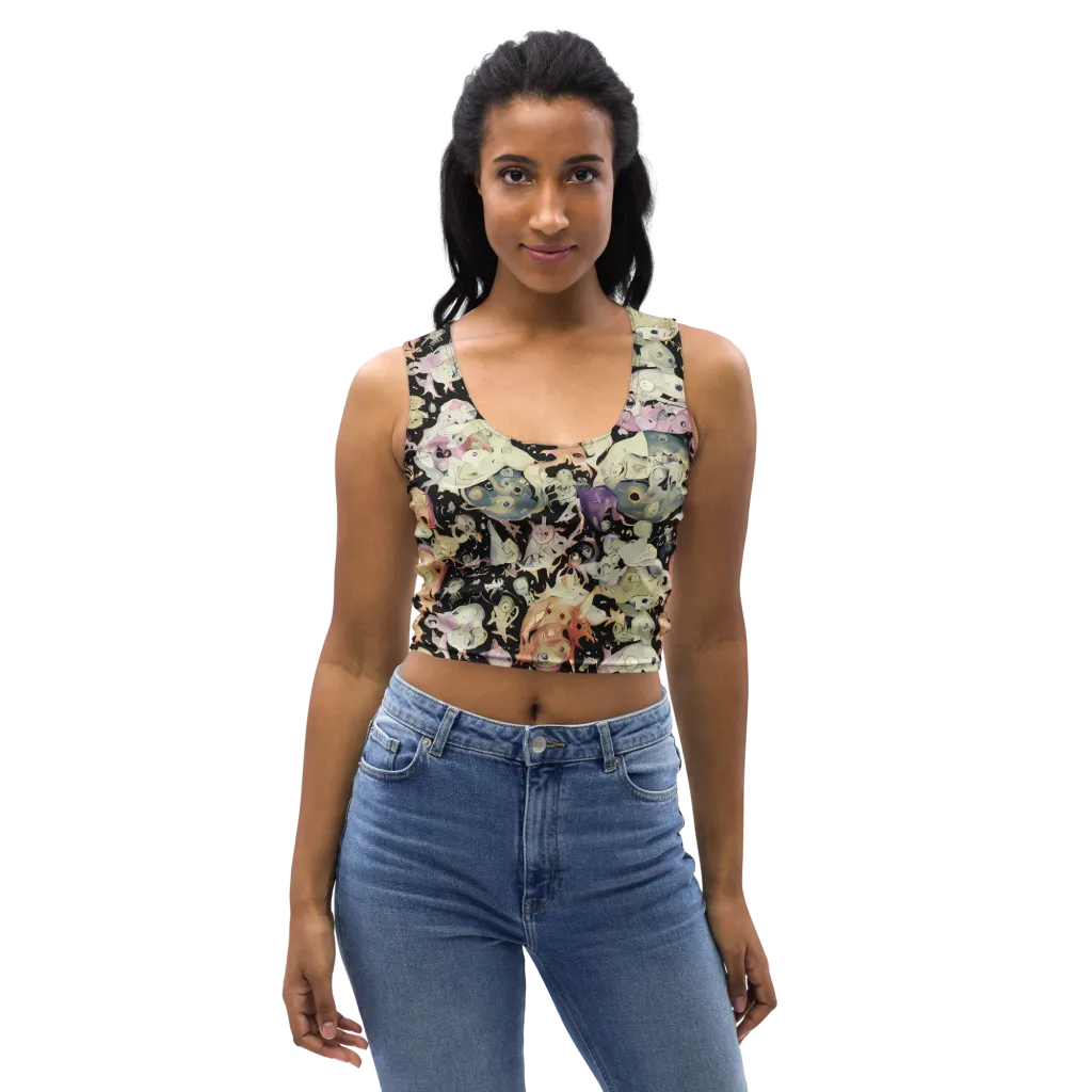 Dream Frog Parade on Crop Top — Front