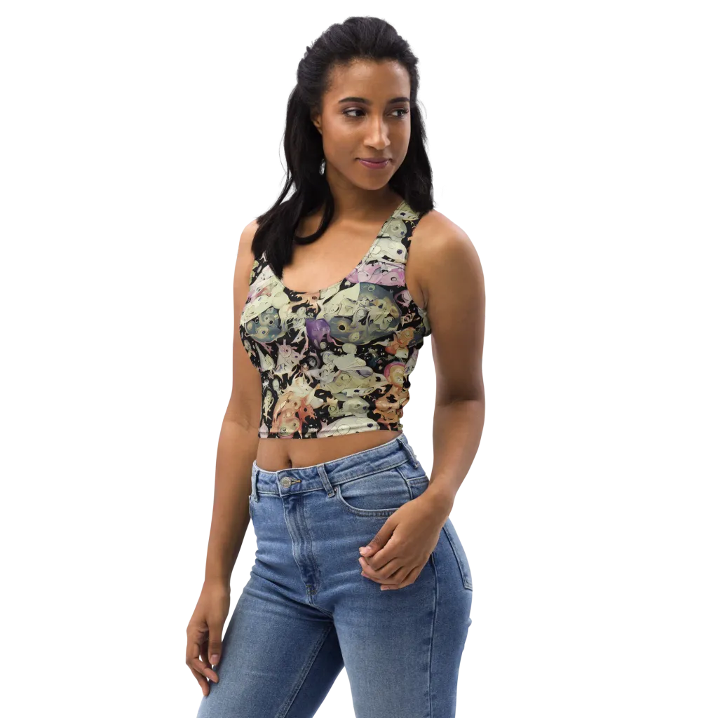 Dream Frog Parade on Crop Top — Left Front