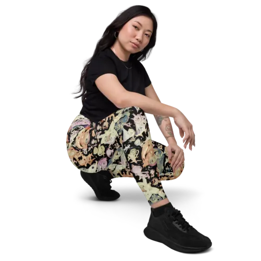 Dream Frog Parade on a Leggings with Pockets
