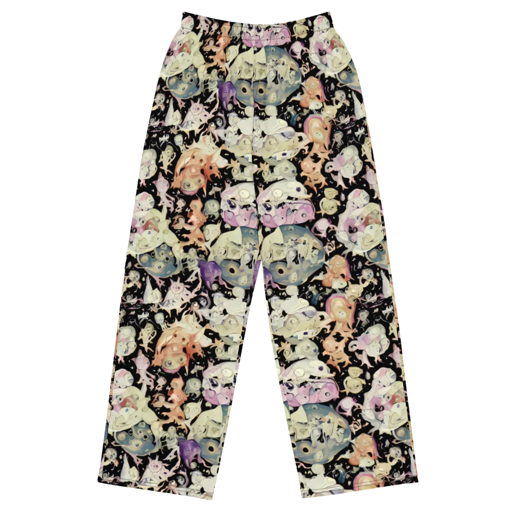 Dream Frog Parade on Wide-Leg Pants — Front