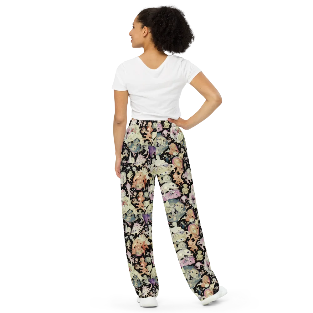 Dream Frog Parade on Wide-Leg Pants — Back