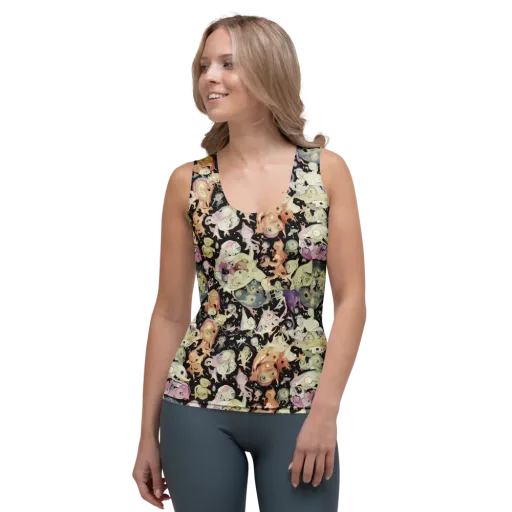 Dream Frog Parade on a Women's Tank Top
