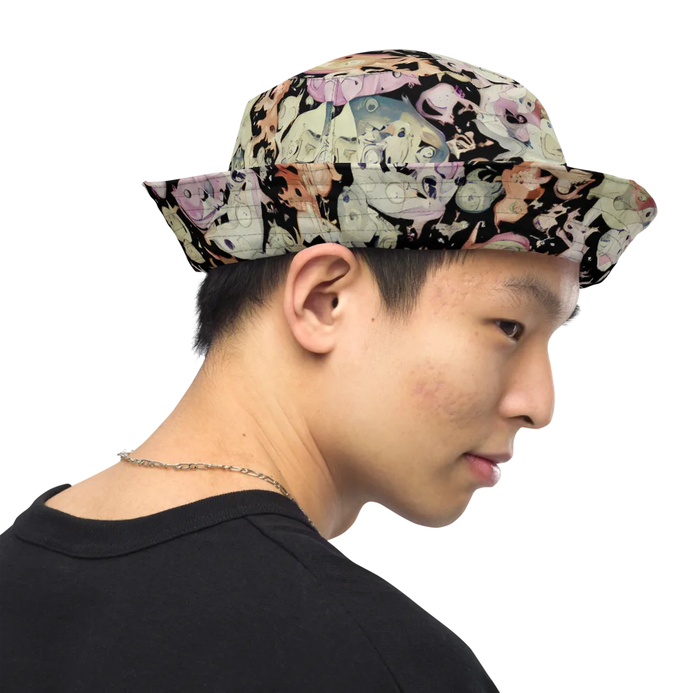 Dream Frog Parade on Reversible Bucket Hat — Right Outside