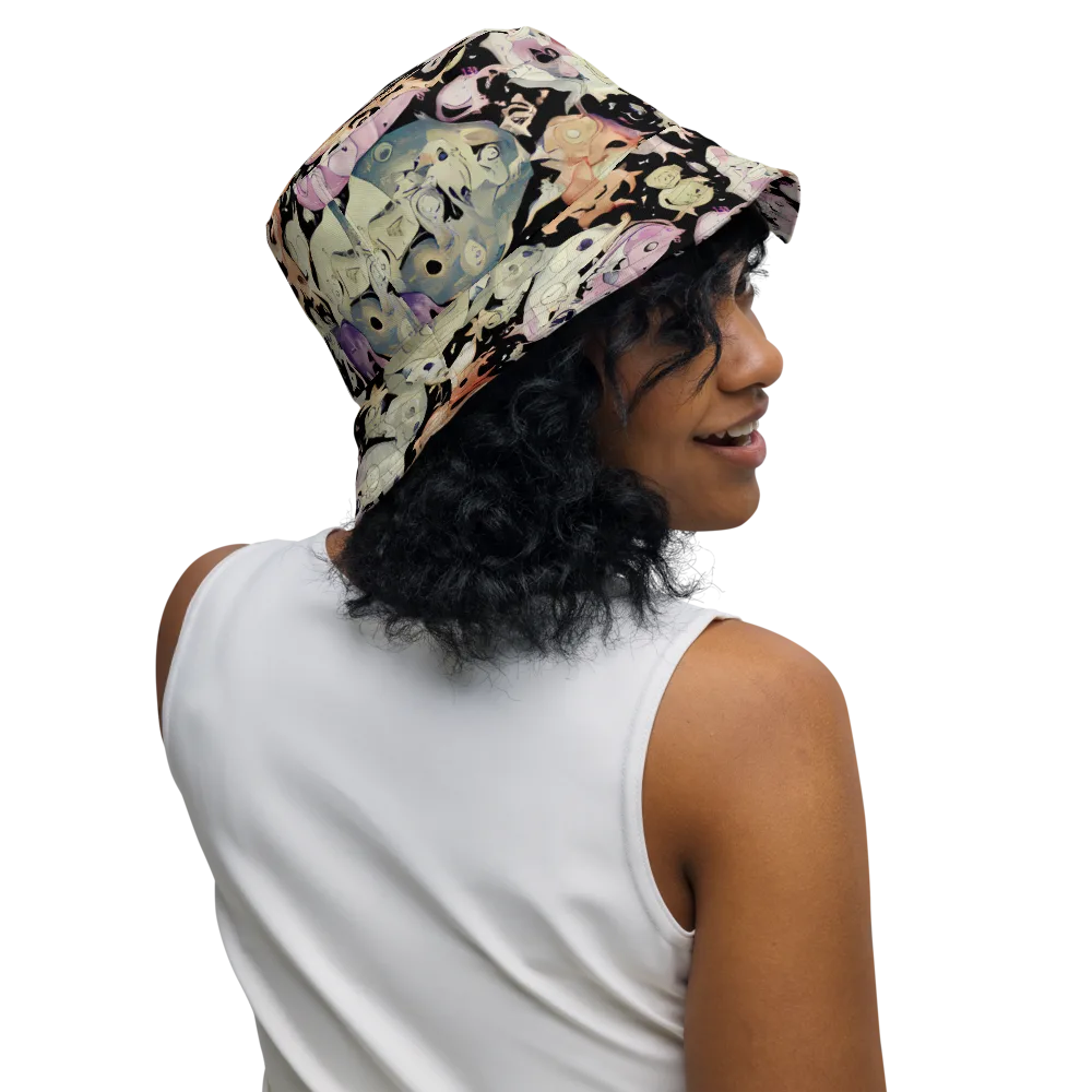 Dream Frog Parade on Reversible Bucket Hat — Right Outside