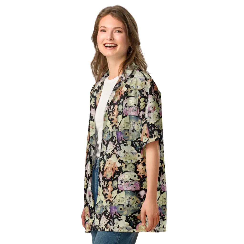Dream Frog Parade on Button Shirt — Left Front