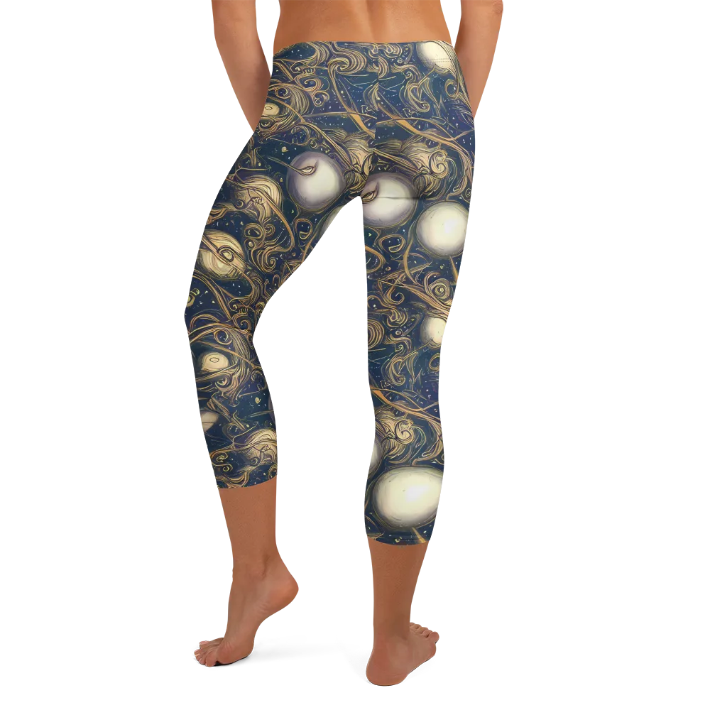 Orbital Baroque on Capri Leggings — Back