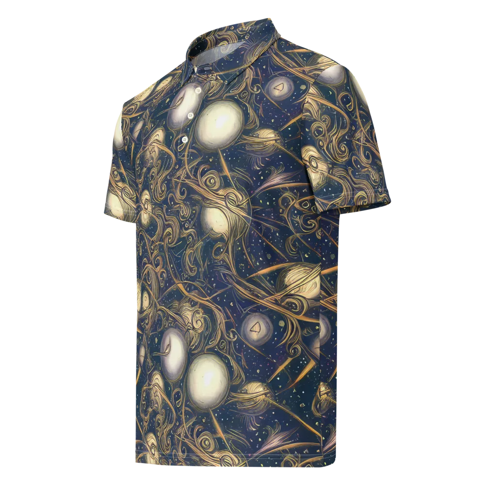 Orbital Baroque on Men's Slim Fit Polo Shirt — Left Front