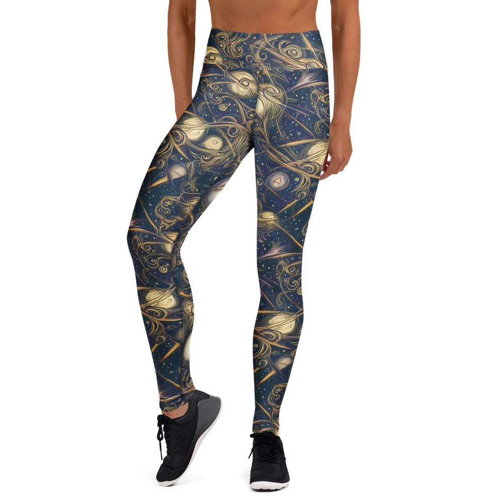Orbital Baroque on Yoga Leggings — Front