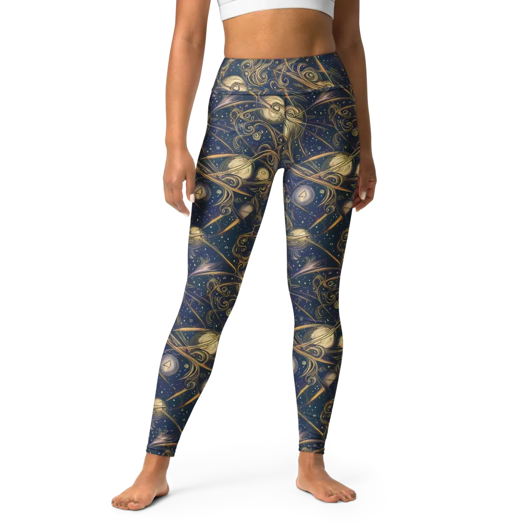 Orbital Baroque on Yoga Leggings — Front