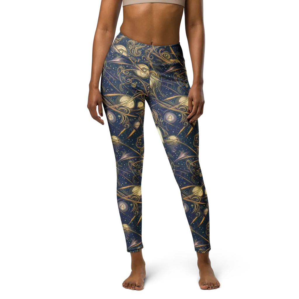 Orbital Baroque on Yoga Leggings — Front