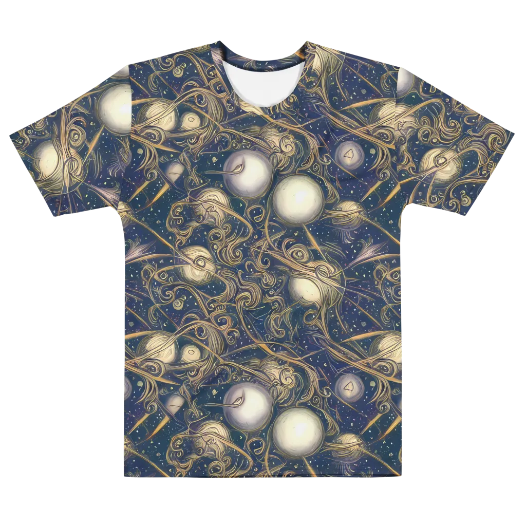 Orbital Baroque on Men's Cotton Crew Neck T-Shirt — Front