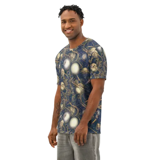 Orbital Baroque on a Men's Cotton Crew Neck T-Shirt