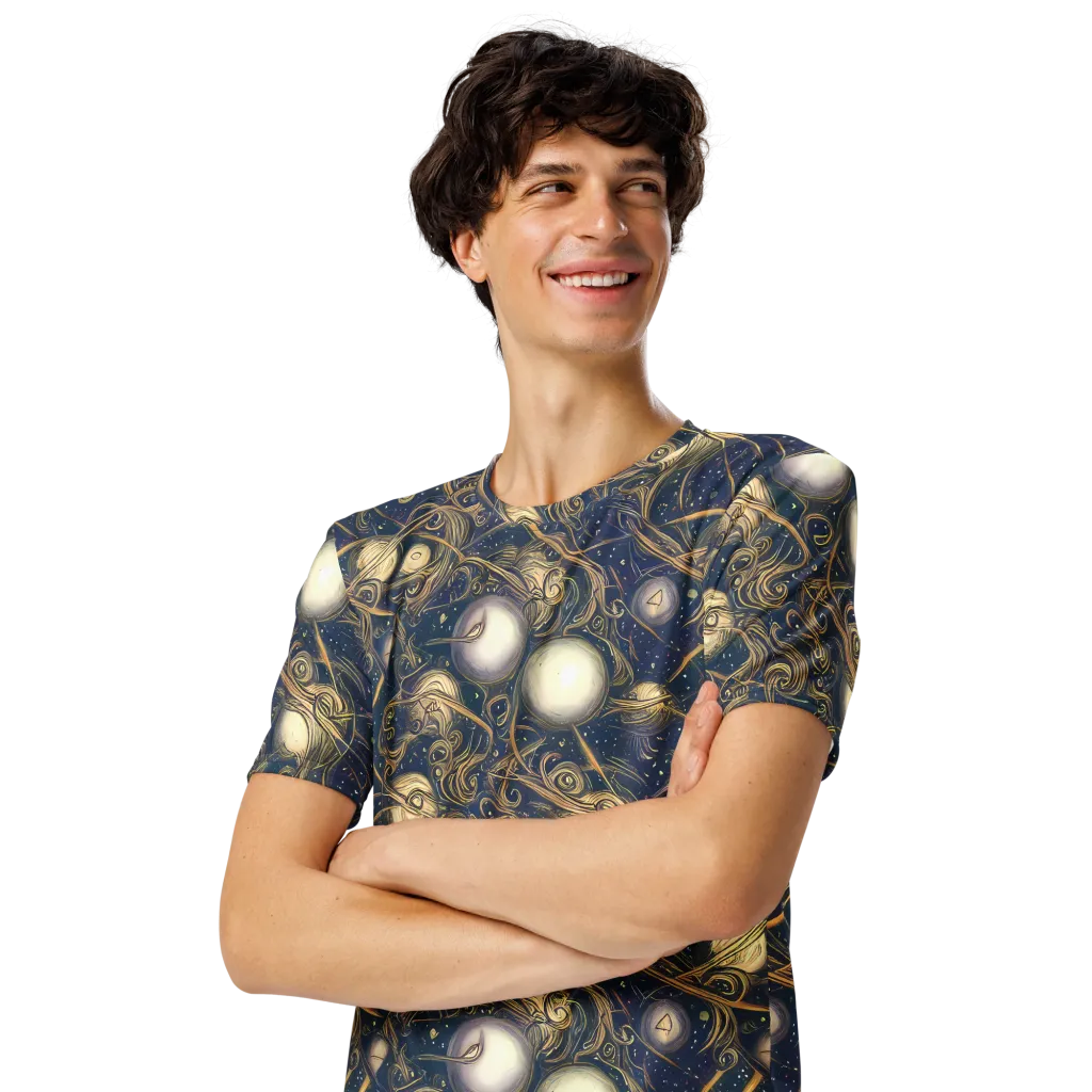 Orbital Baroque on Men's Crew Neck T-Shirt — Left Front