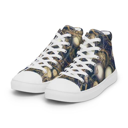 Orbital Baroque on a Women's High Top Canvas Shoes
