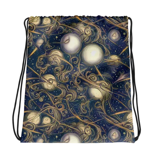 Orbital Baroque on a Drawstring Bag