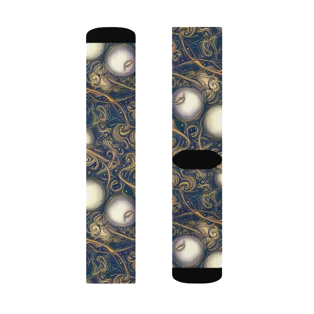Orbital Baroque on Socks — Left Sock