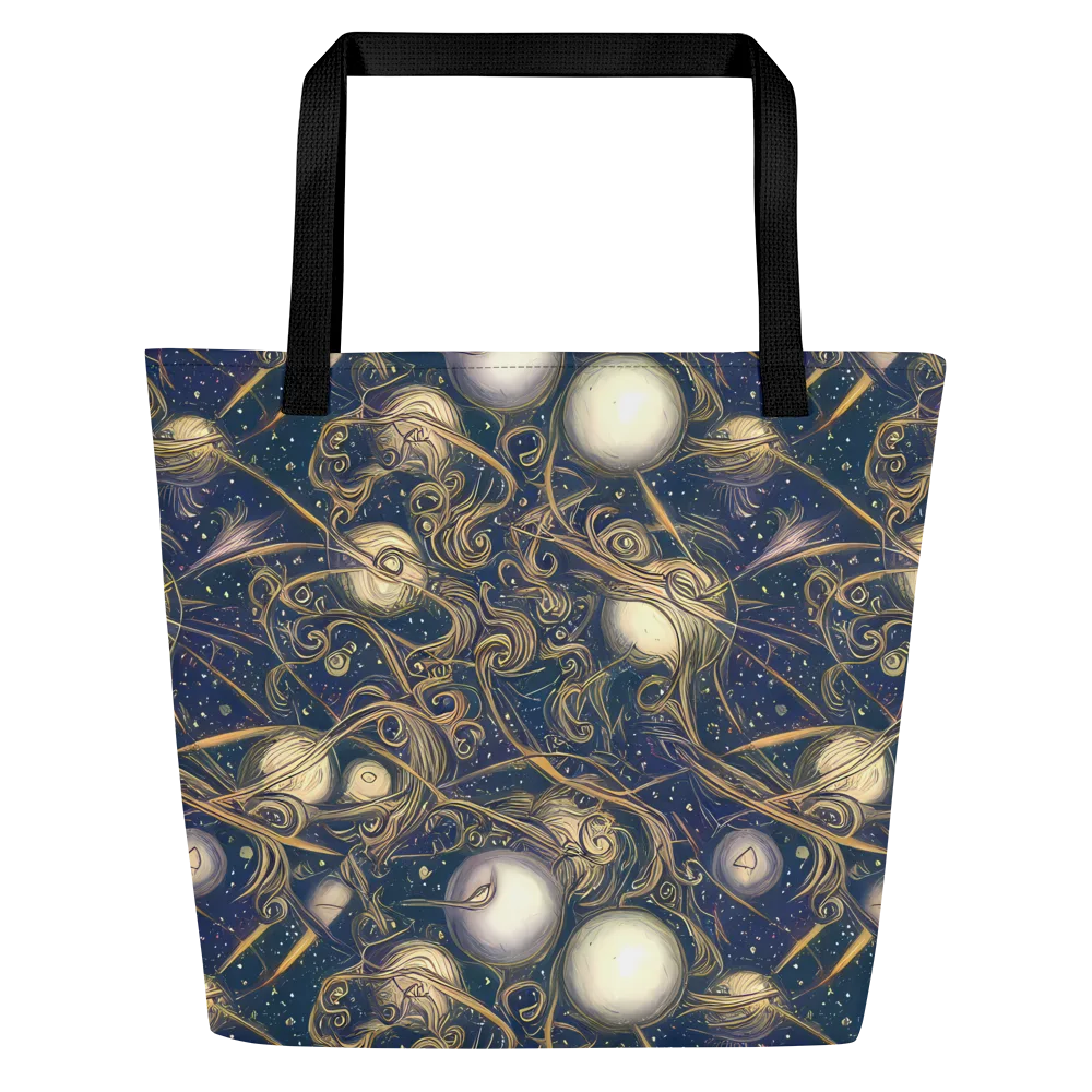Orbital Baroque on Large Tote Bag W/ Pocket — Front