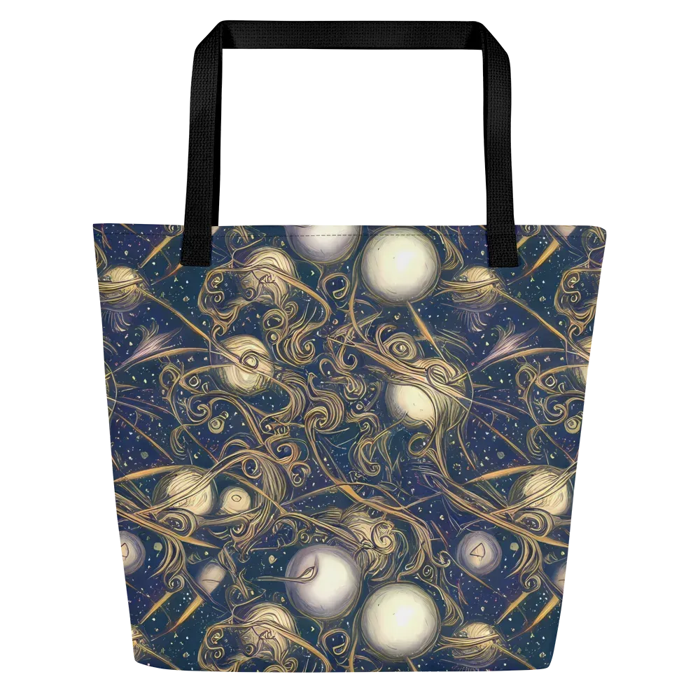 Orbital Baroque on Large Tote Bag W/ Pocket — Front