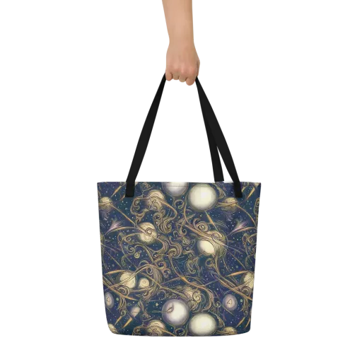 Orbital Baroque on a Large Tote Bag W/ Pocket