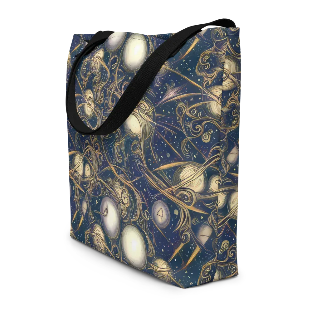 Orbital Baroque on Large Tote Bag W/ Pocket — Front