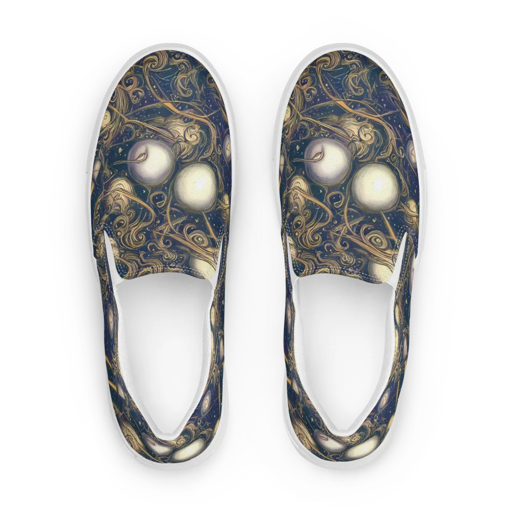 Orbital Baroque on Women's Slip-On Canvas Shoes — Front